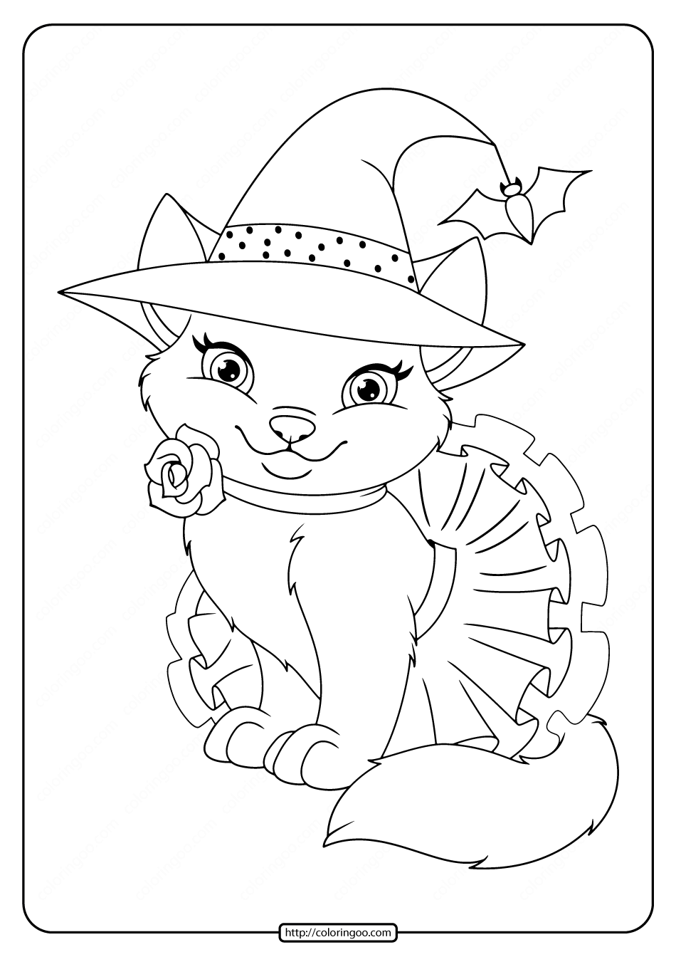 Halloween Cat Coloring Pages Coloring Pages