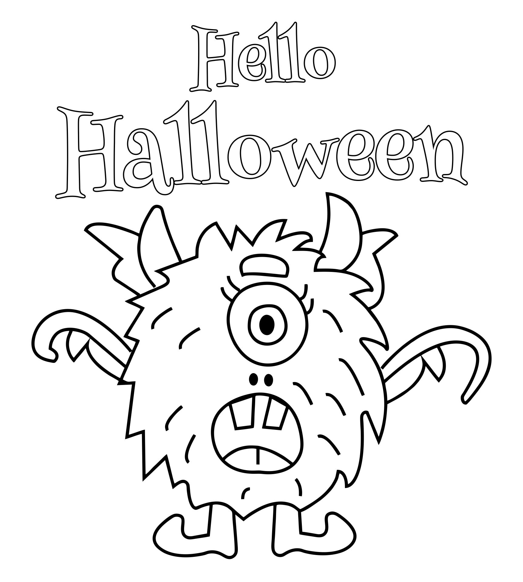 Kid Halloween Coloring Pages