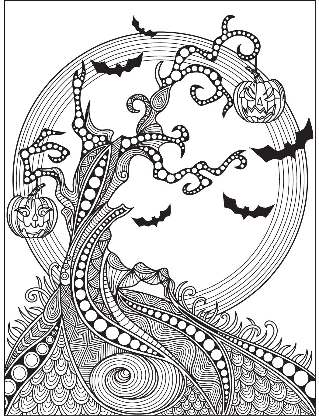 Adult Halloween Coloring Page