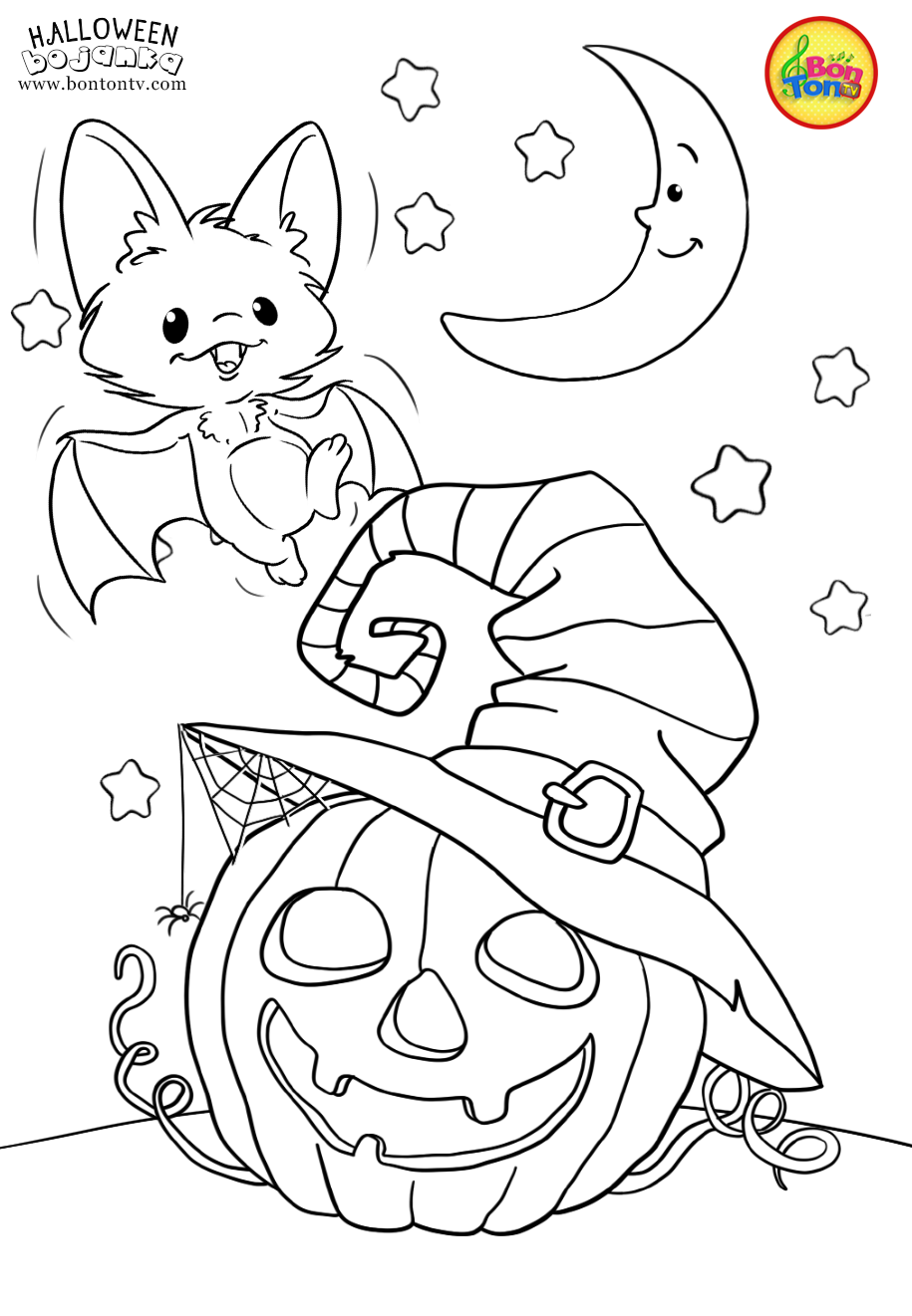 Halloween Coloring Pages For Kids Free Preschool Printables No Vje Tica Bojanke Cute