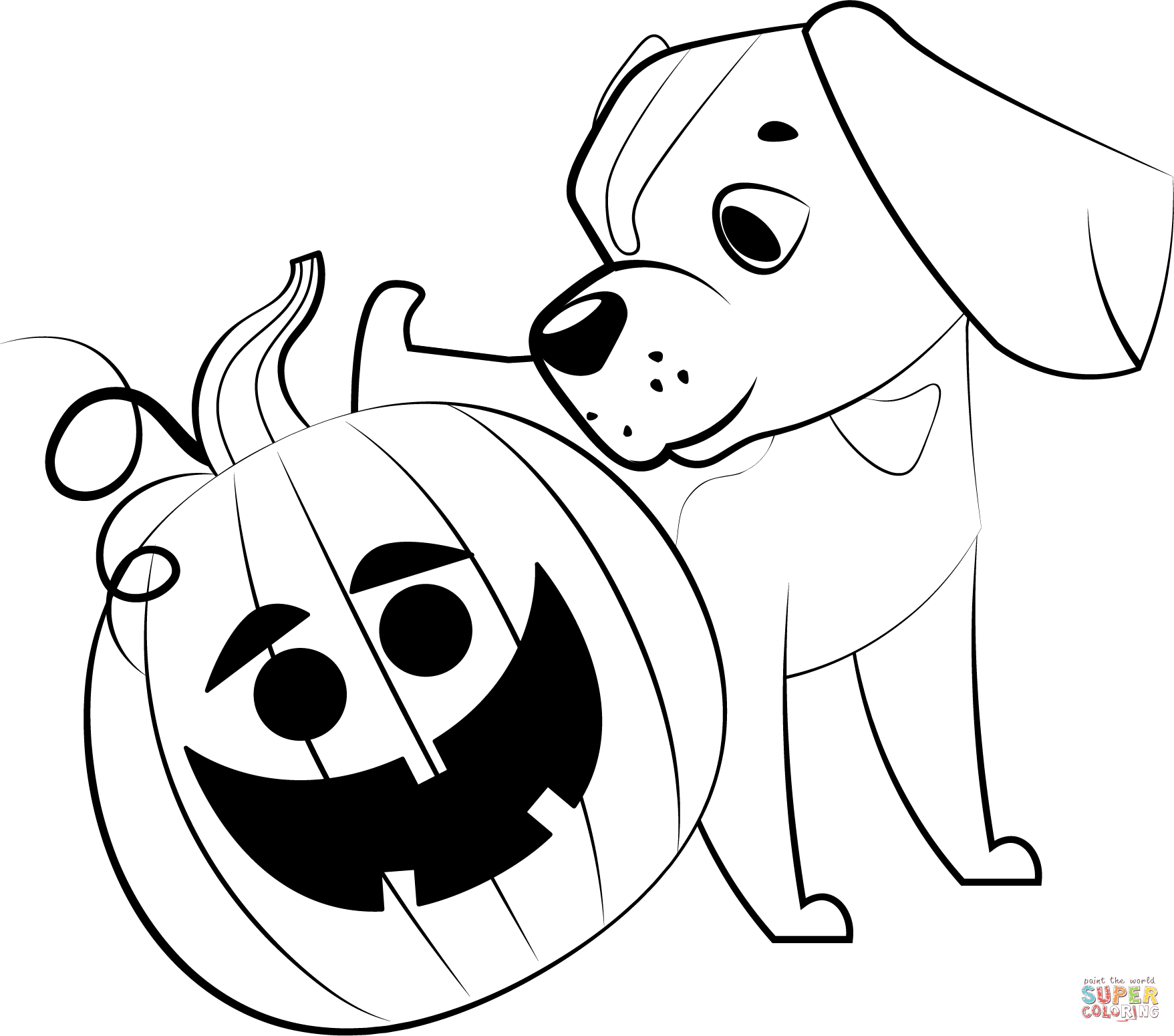 Halloween Dog Coloring Pages Coloring Nation