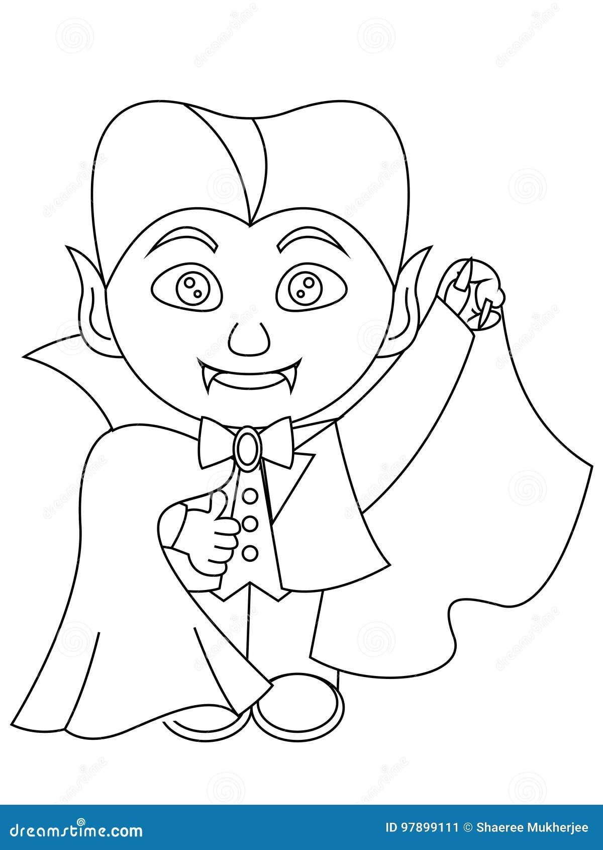 Halloween Dracula Feeling Scared Cartoon Vector CartoonDealer 45347615