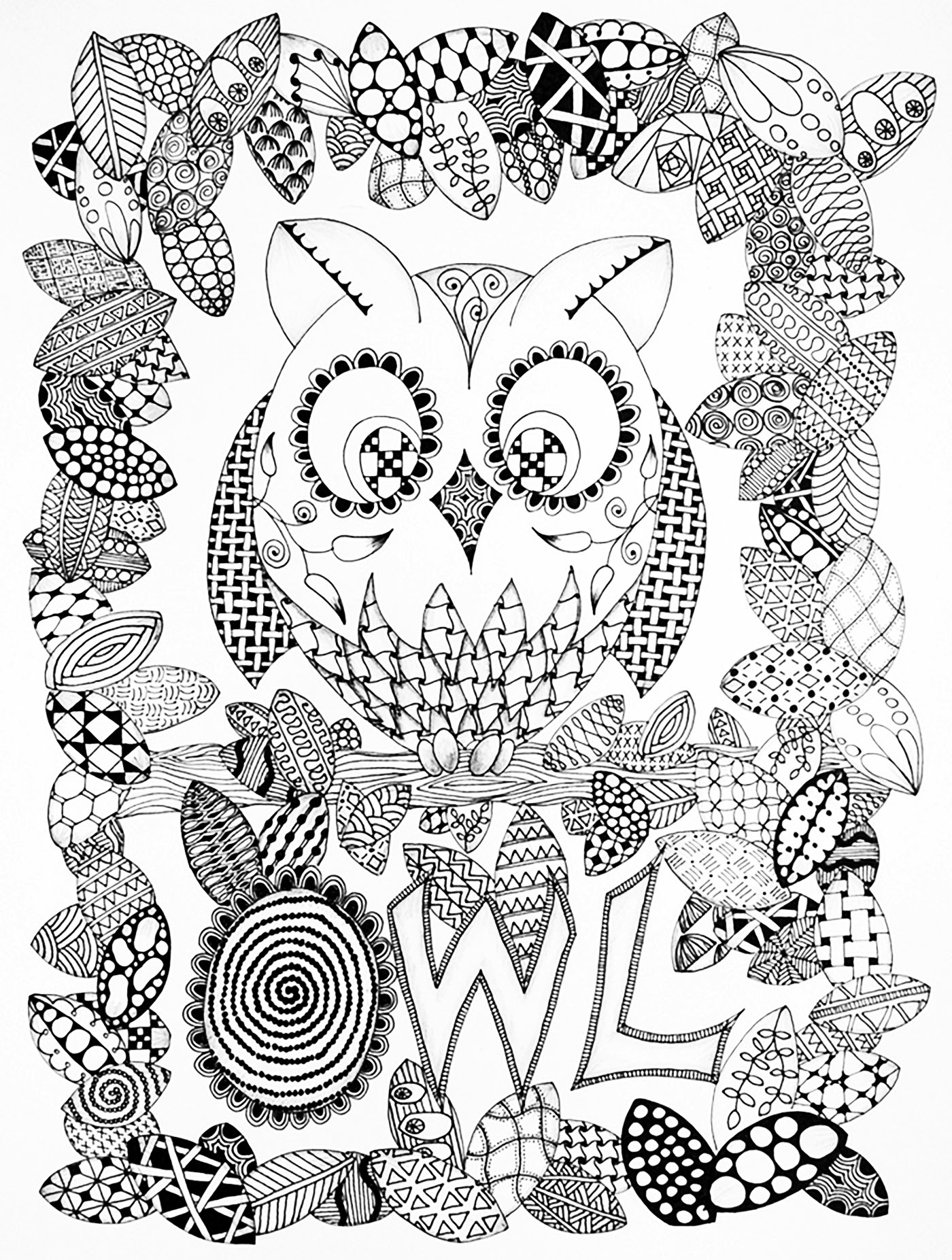 Halloween Owl Coloring Pages