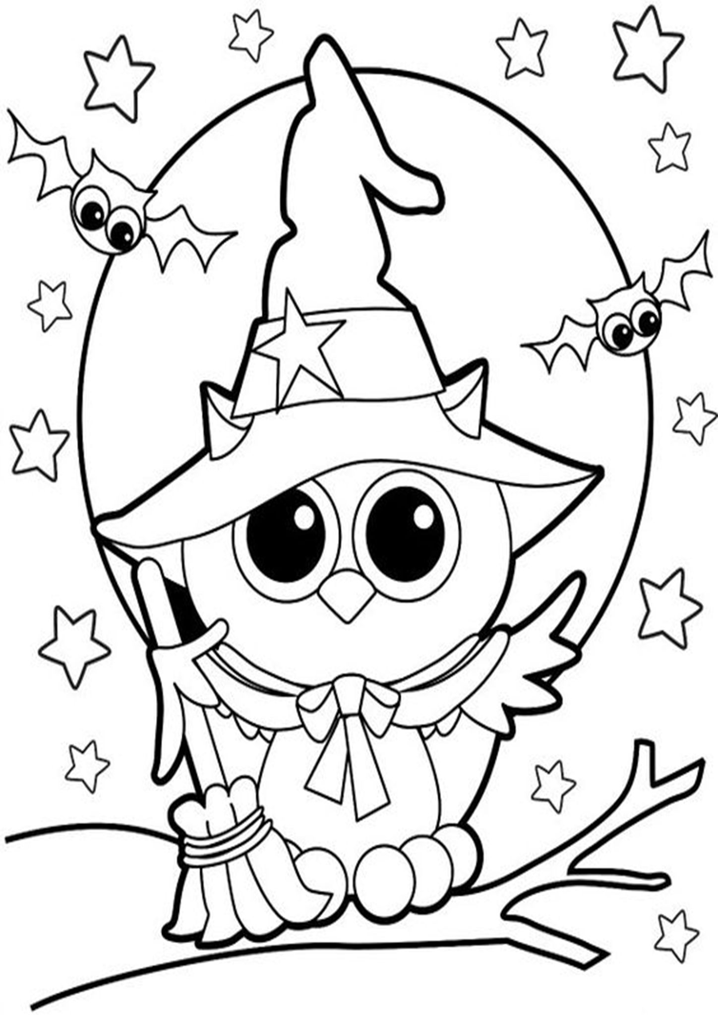 Halloween Owl Coloring Pages
