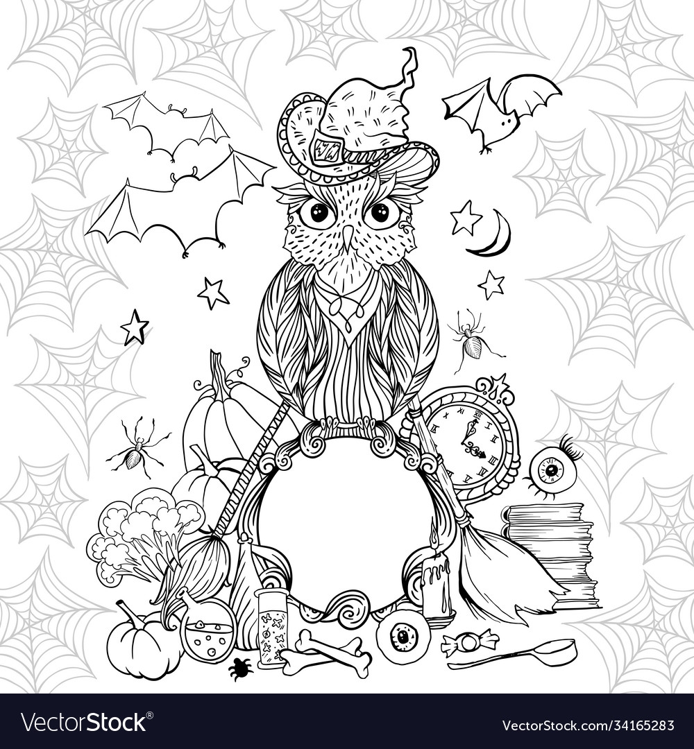 Halloween Owl Coloring Pages