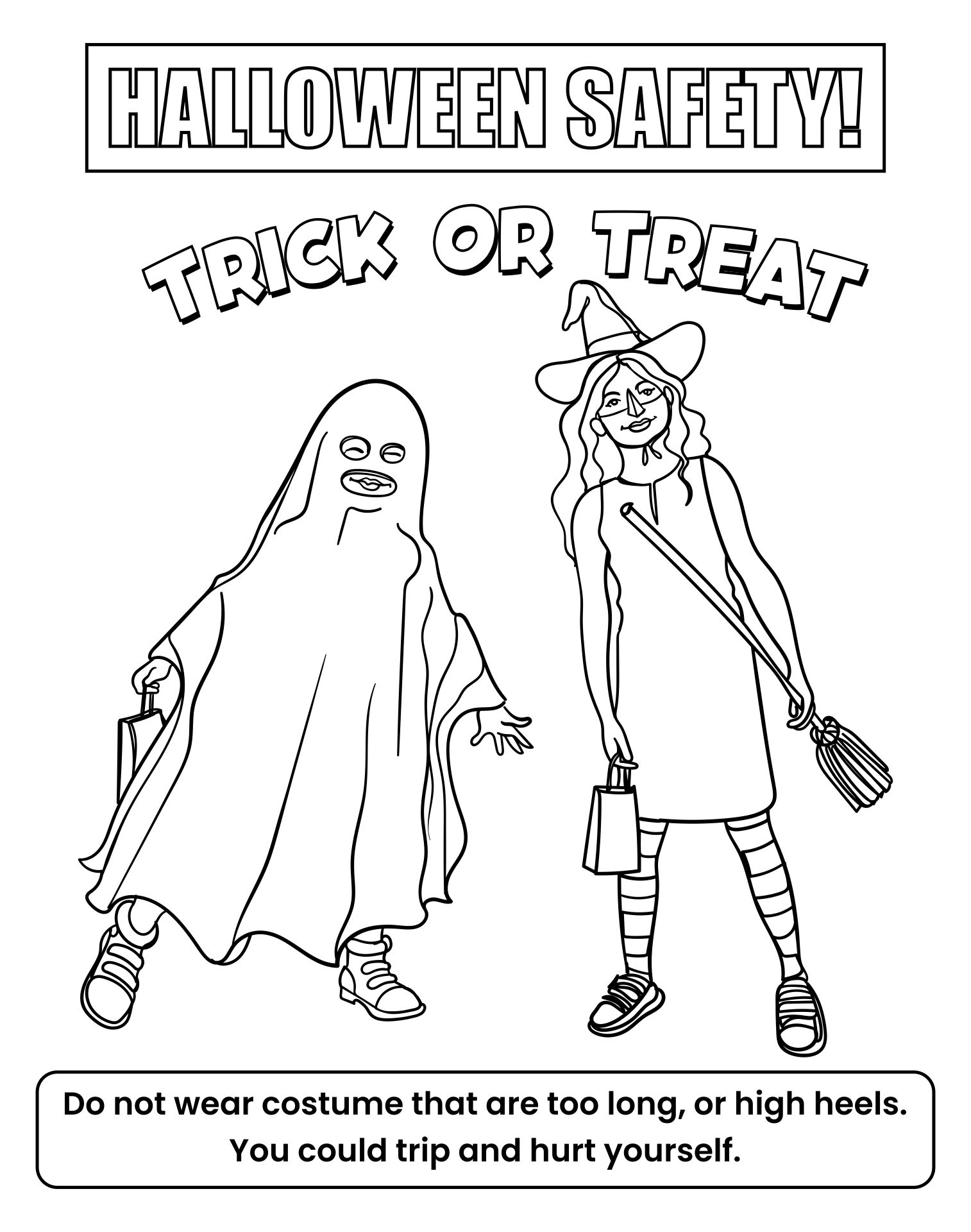 Halloween Safety Coloring Sheets 15 Free PDF Printables Printablee