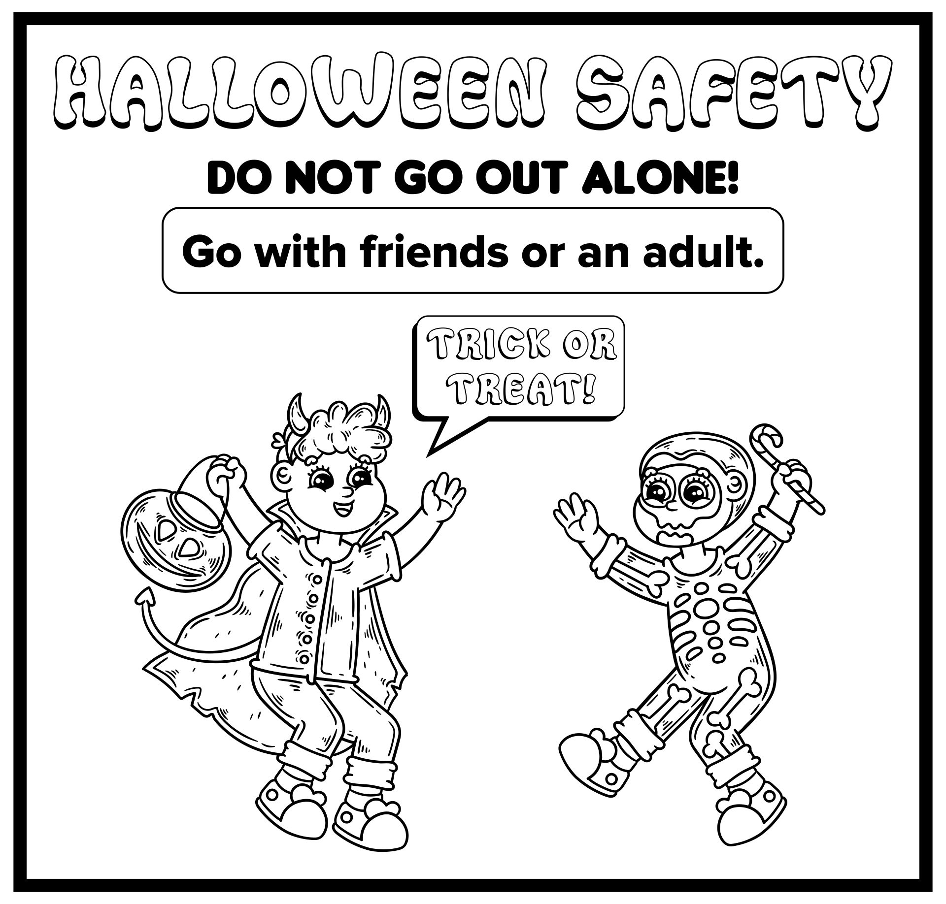 Halloween Safety Coloring Sheets 15 Free PDF Printables Printablee