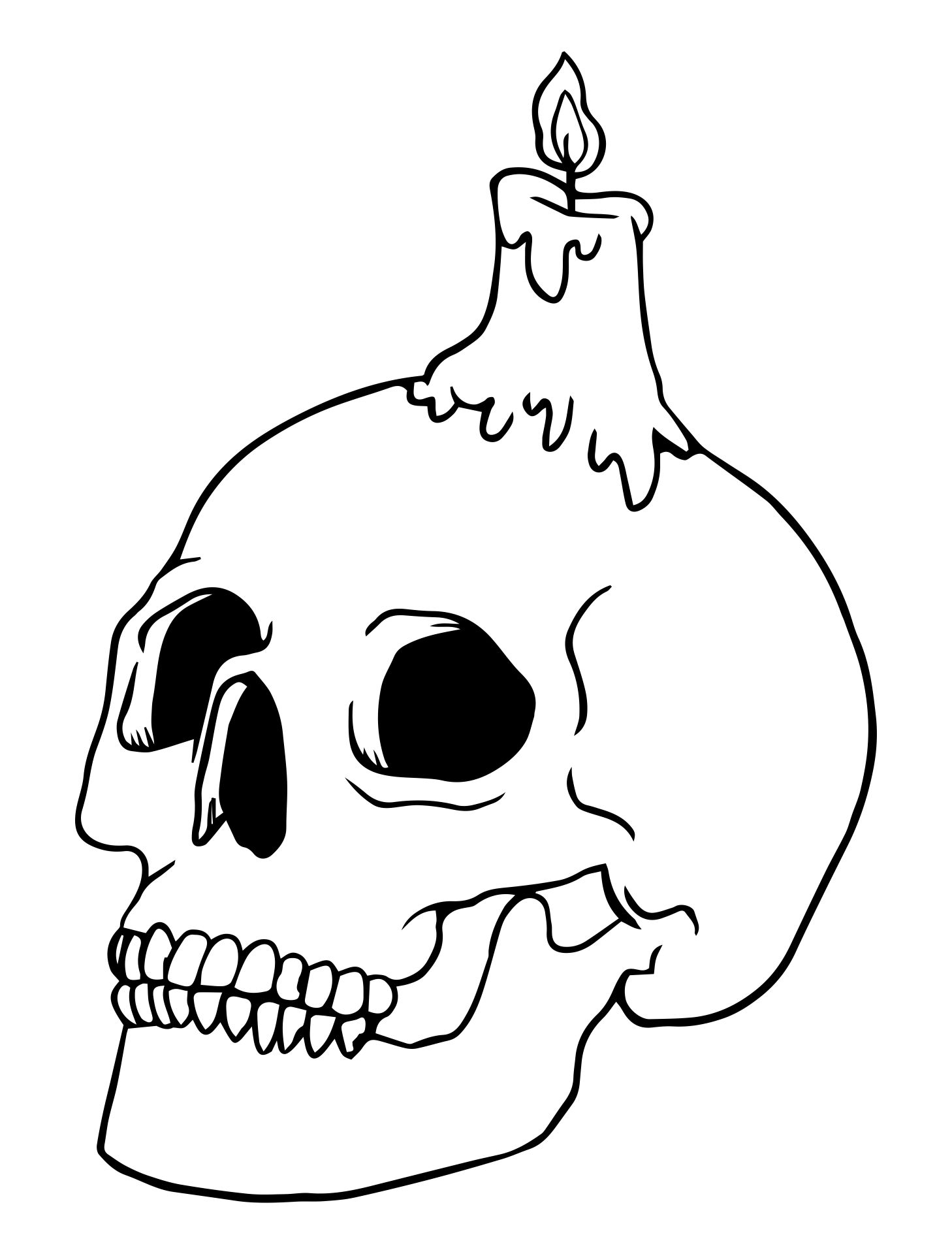 Halloween Skull Coloring Pages Sketch Coloring Page