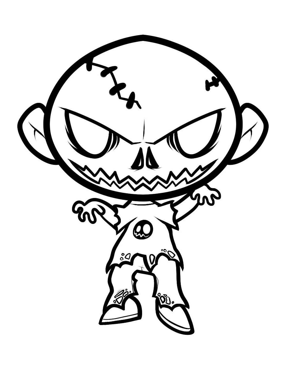 Halloween Zombie Coloring Pages Coloring Pages