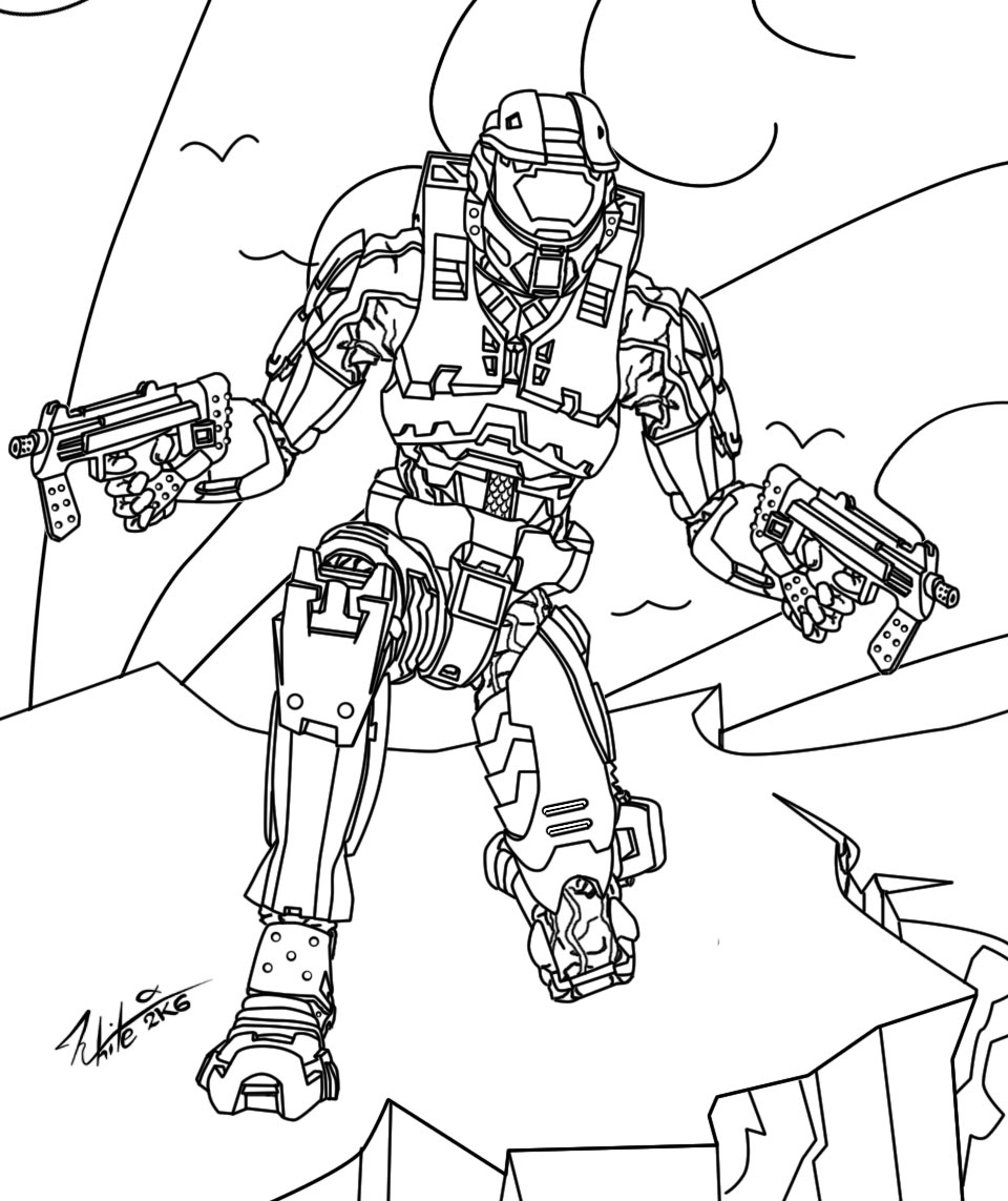 Halo Master Chief Coloring Pages At GetColorings Free Printable Colorings Pages To Print