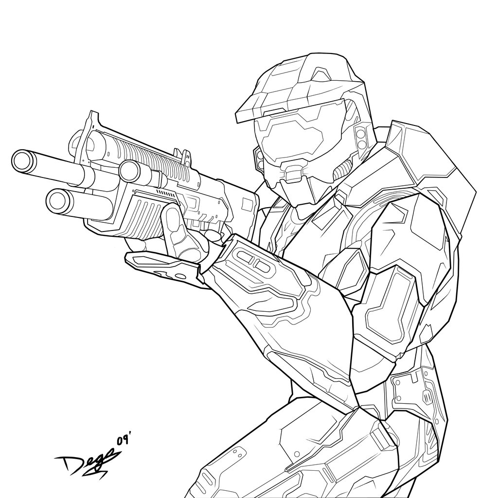 Master Chief Coloring Pages