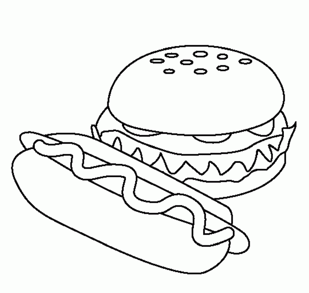 Hamburger Coloring Pages