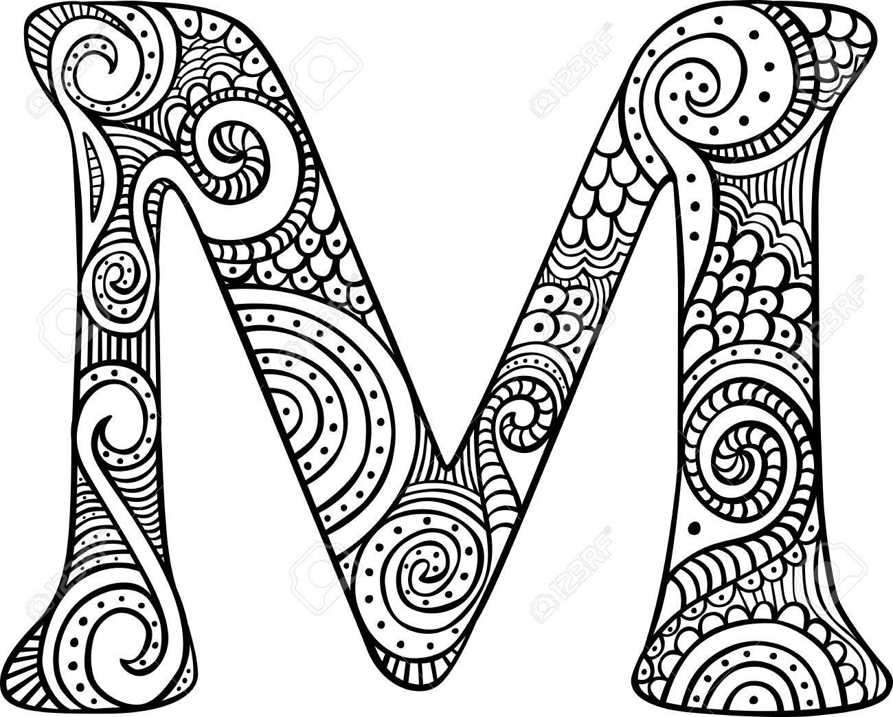 Letter M Coloring Pages