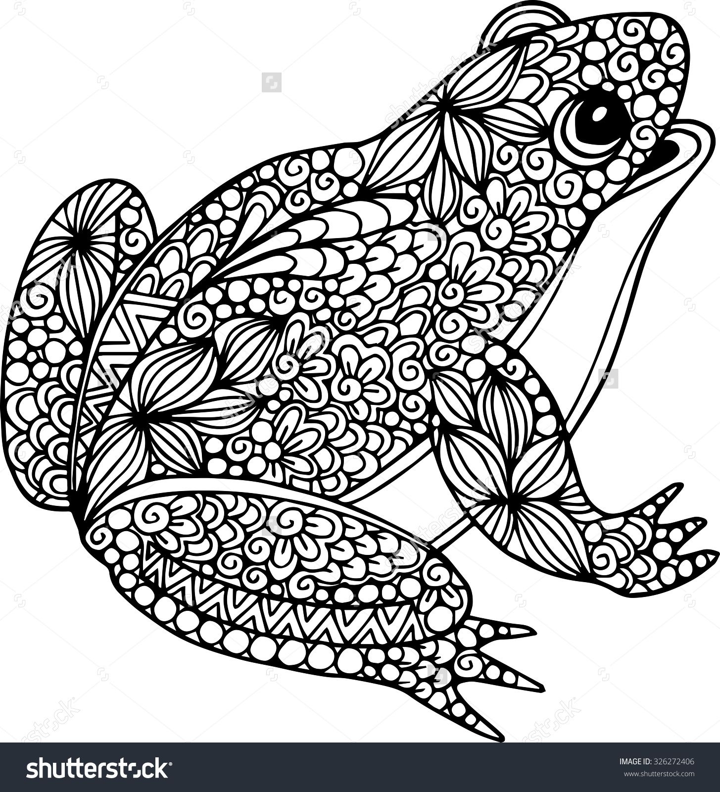 Frog Mandala Coloring Pages