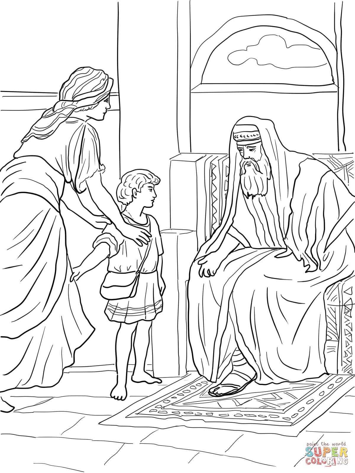 Hannah Bible Story Coloring Page Coloring Home