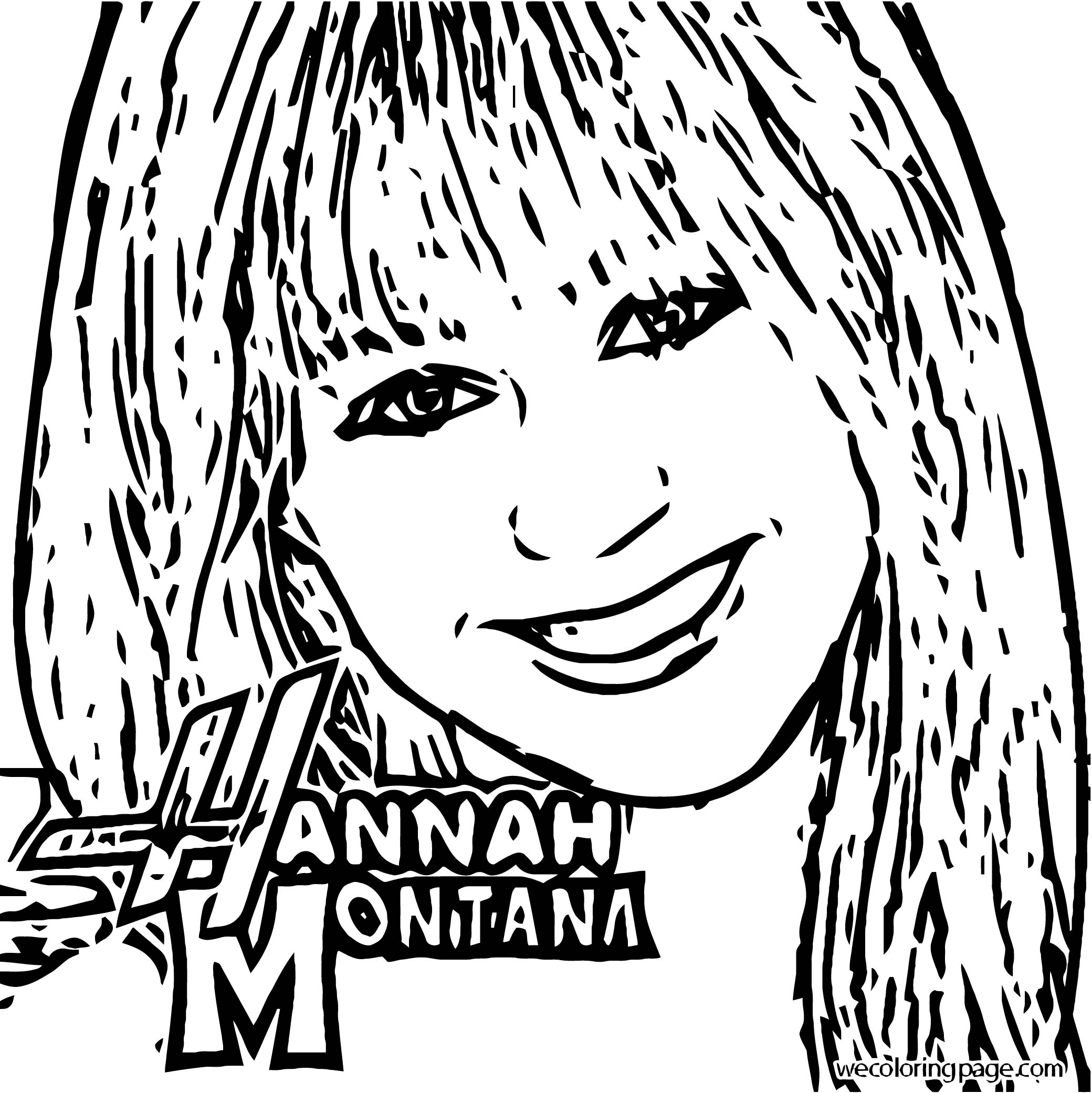 Hannah Montana Coloring Page