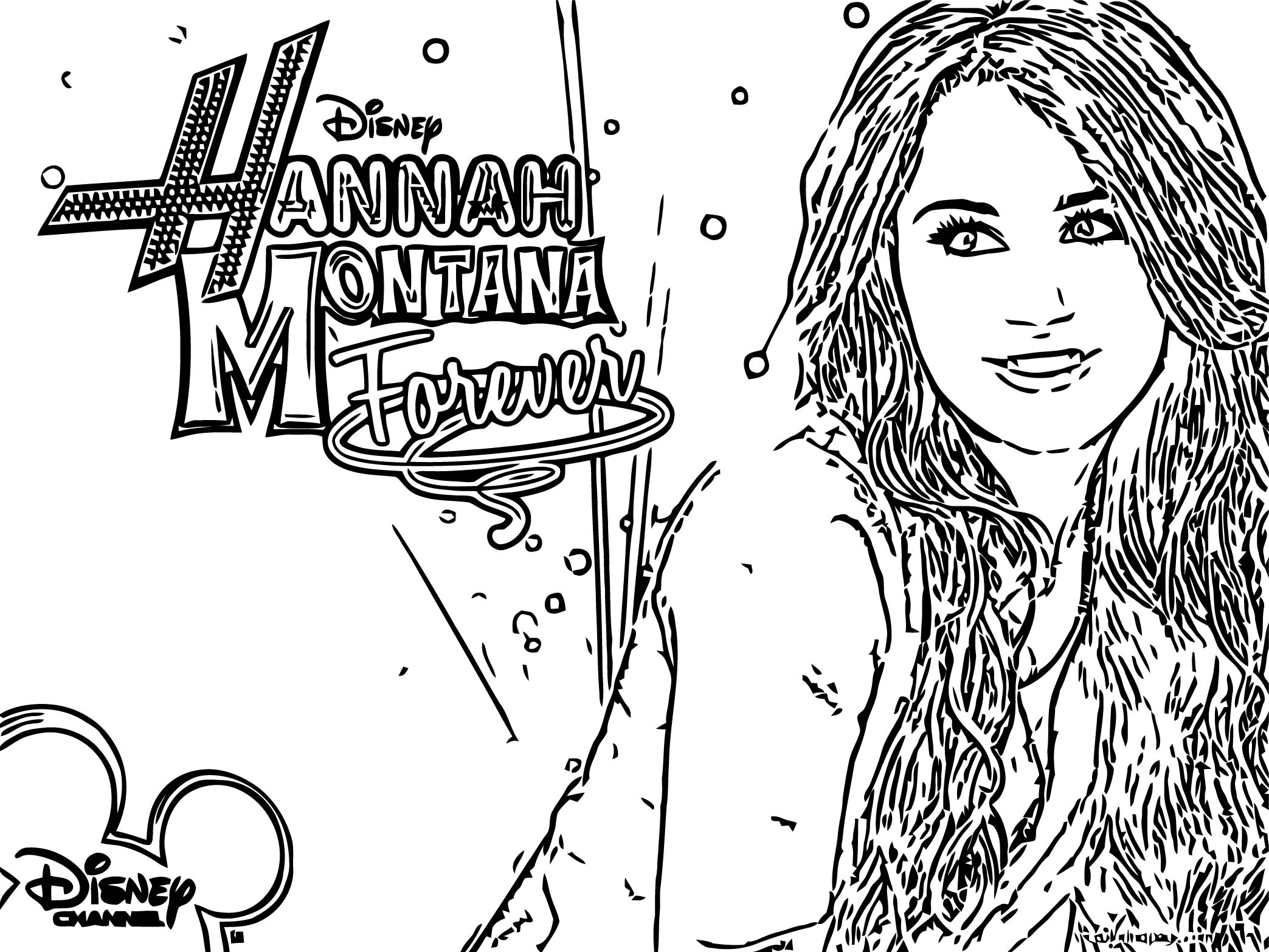 Hannah Montana Coloring Sheets Printable Coloring Pages