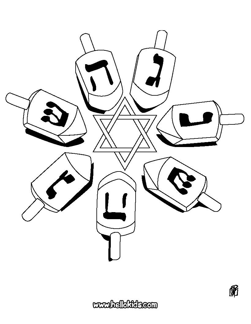 Coloring Pages Hanukkah