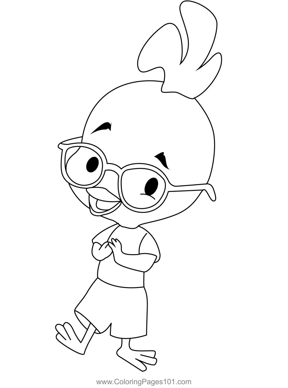 Happy Chicken Little Coloring Page For Kids Free Chicken Little Printable Coloring Pages