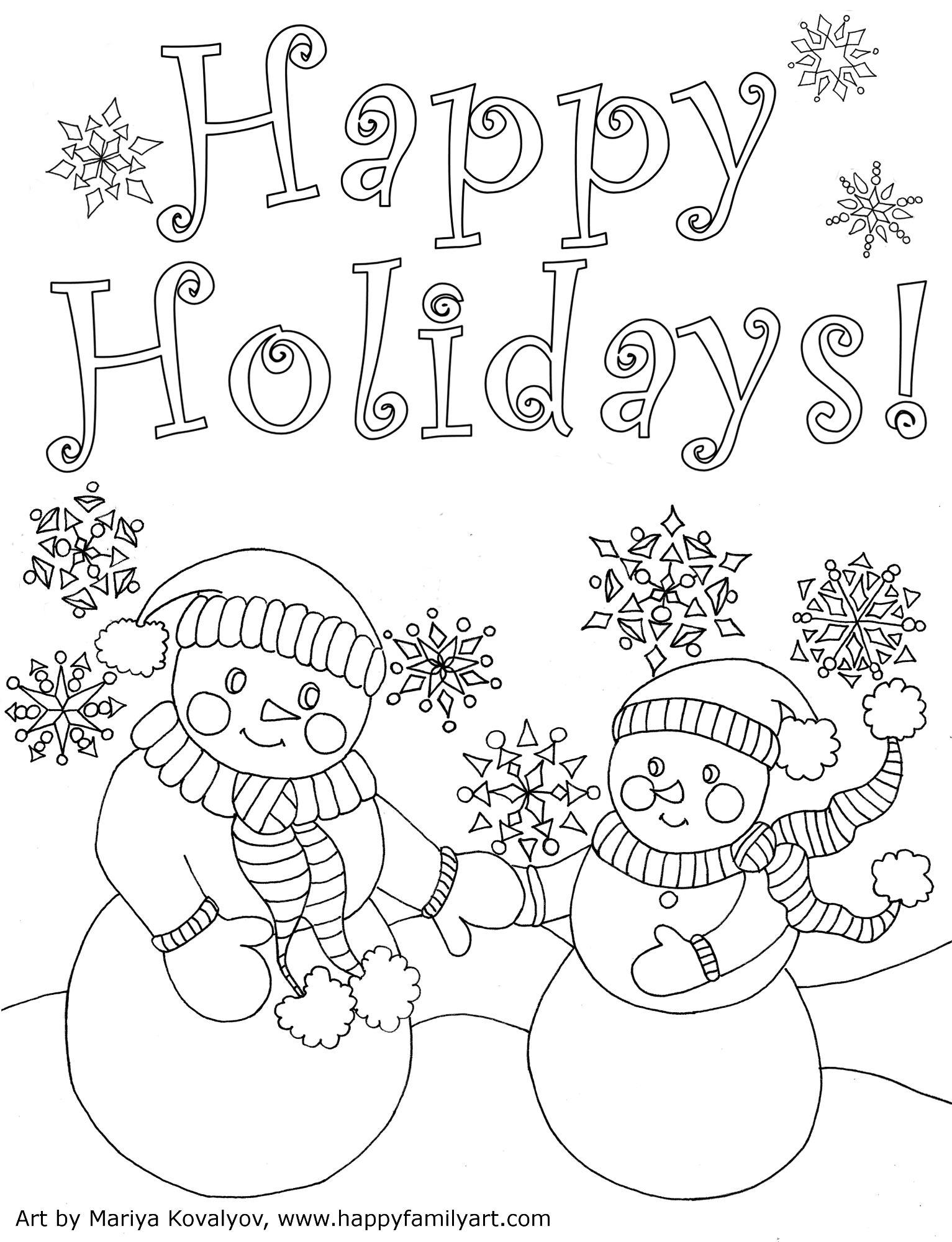 Color Pages For Christmas