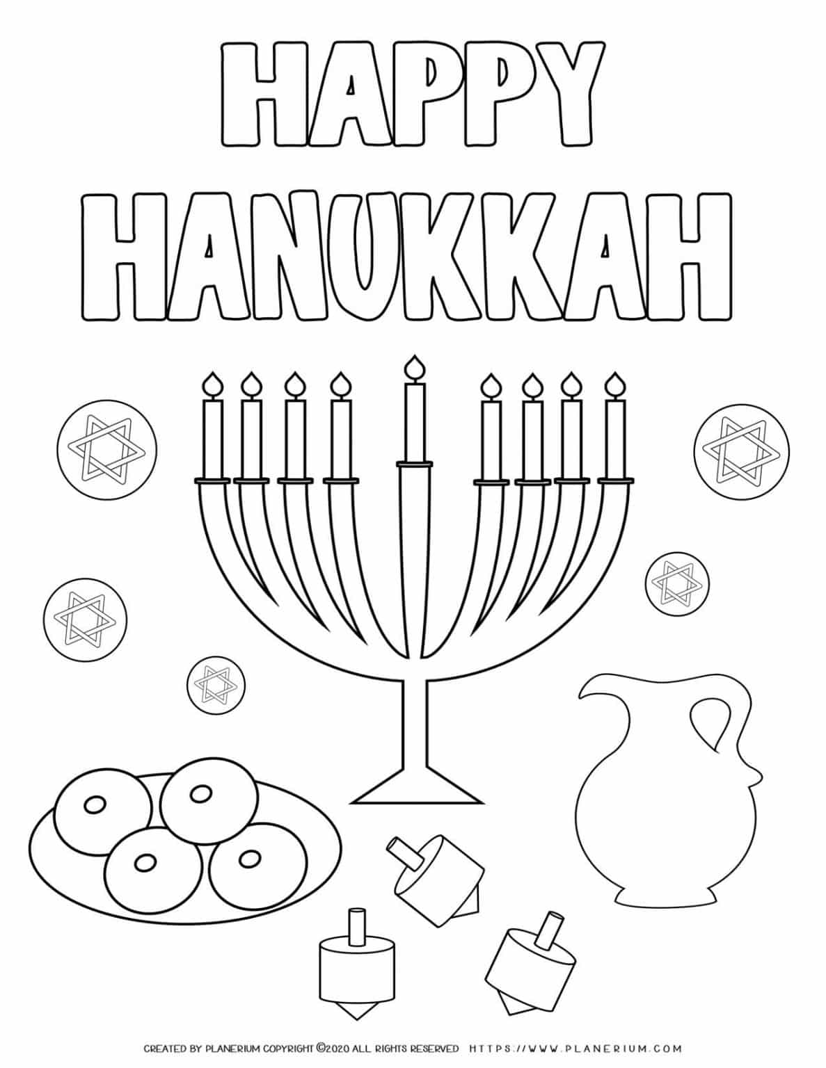 Chanukah Coloring Pages