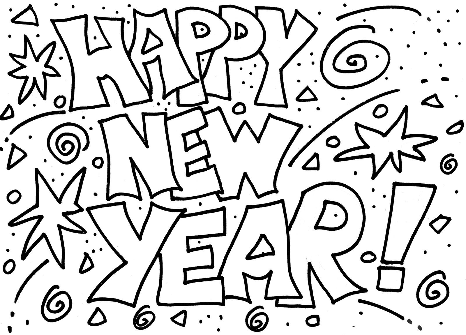 New Years Eve Coloring Page