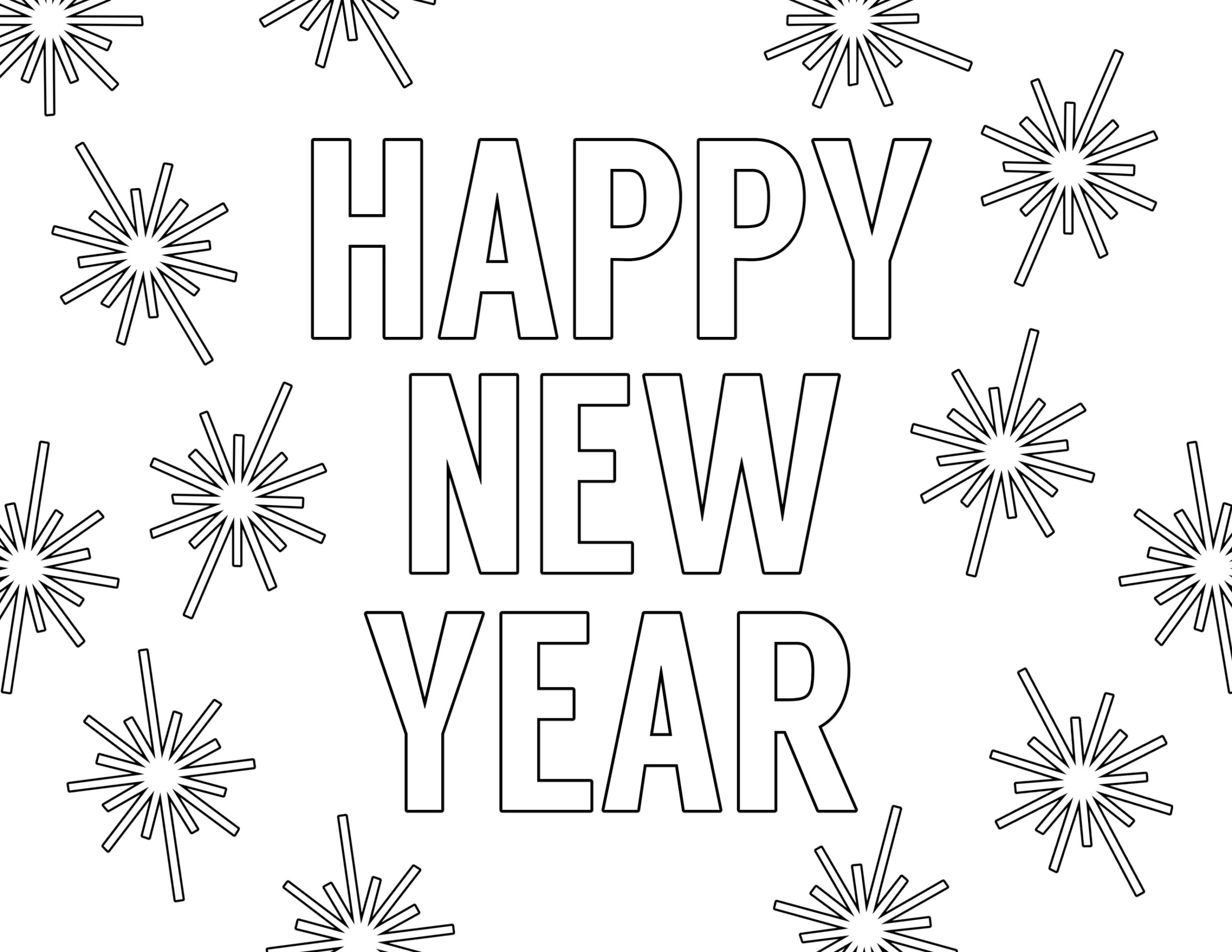 Happy New Years Coloring Pages