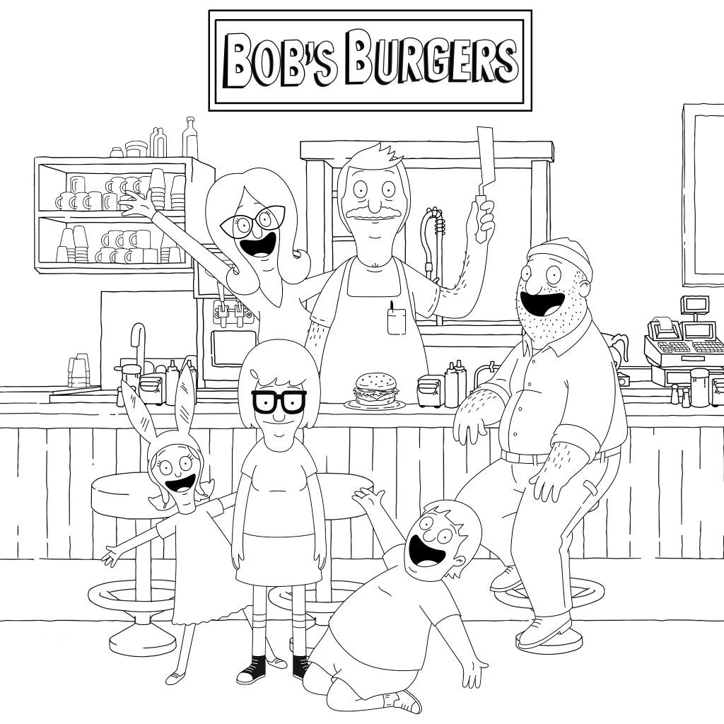 Happy People In The Restaurant Coloring Page Free Printable Coloring Pages For Kids
