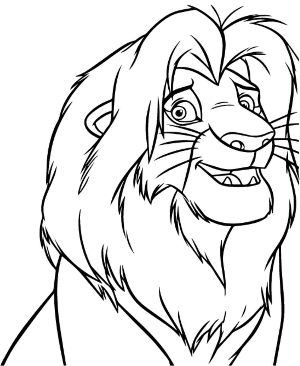 Happy Simba Coloring Page Free Printable Coloring Pages For Kids