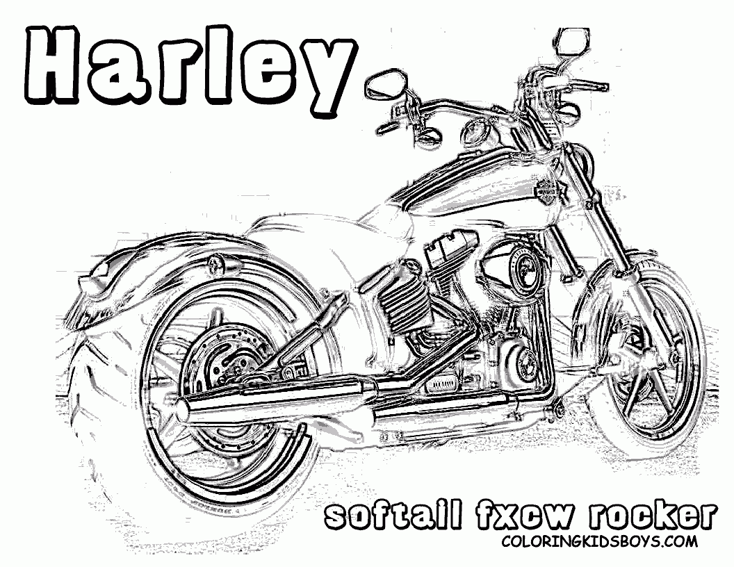 Harley Davidson Logo Coloring Pages