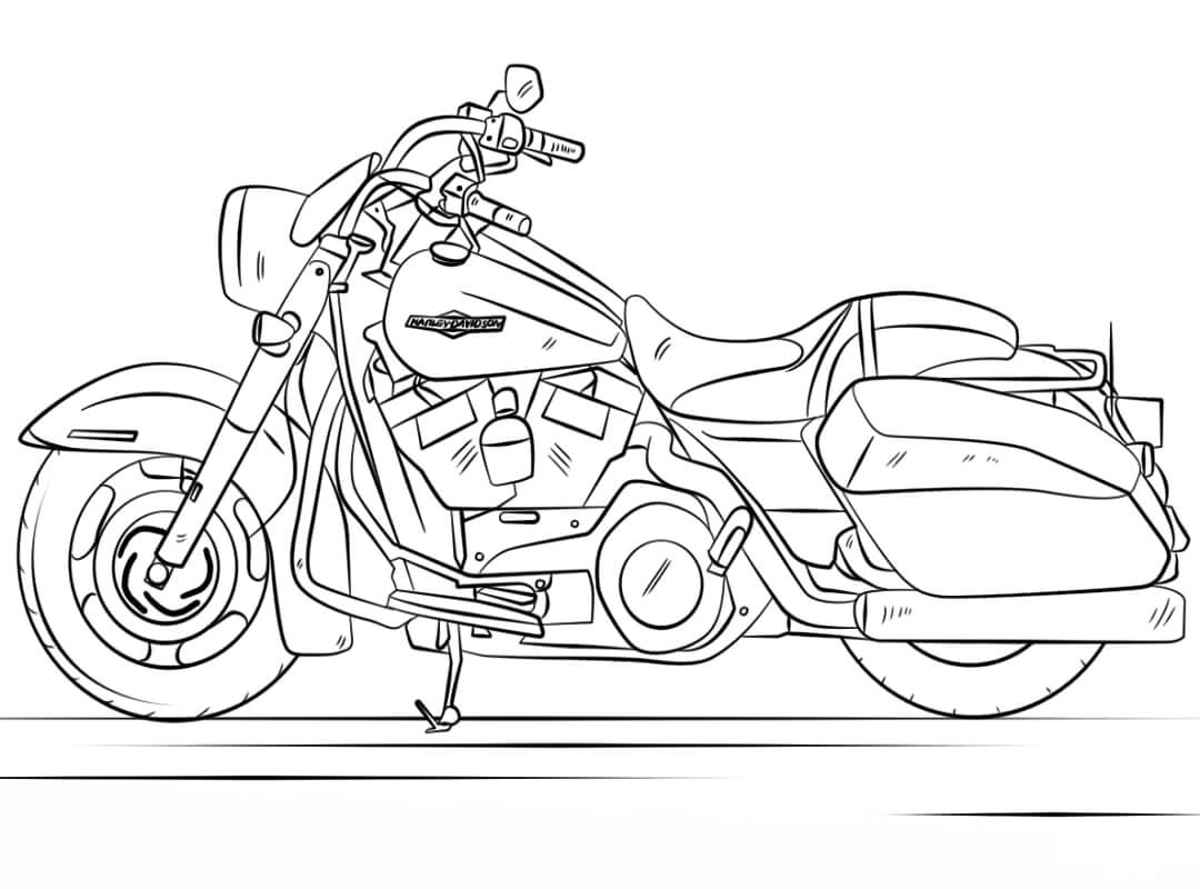Harley Davidson Road King Coloring Page Free Printable Coloring Pages For Kids