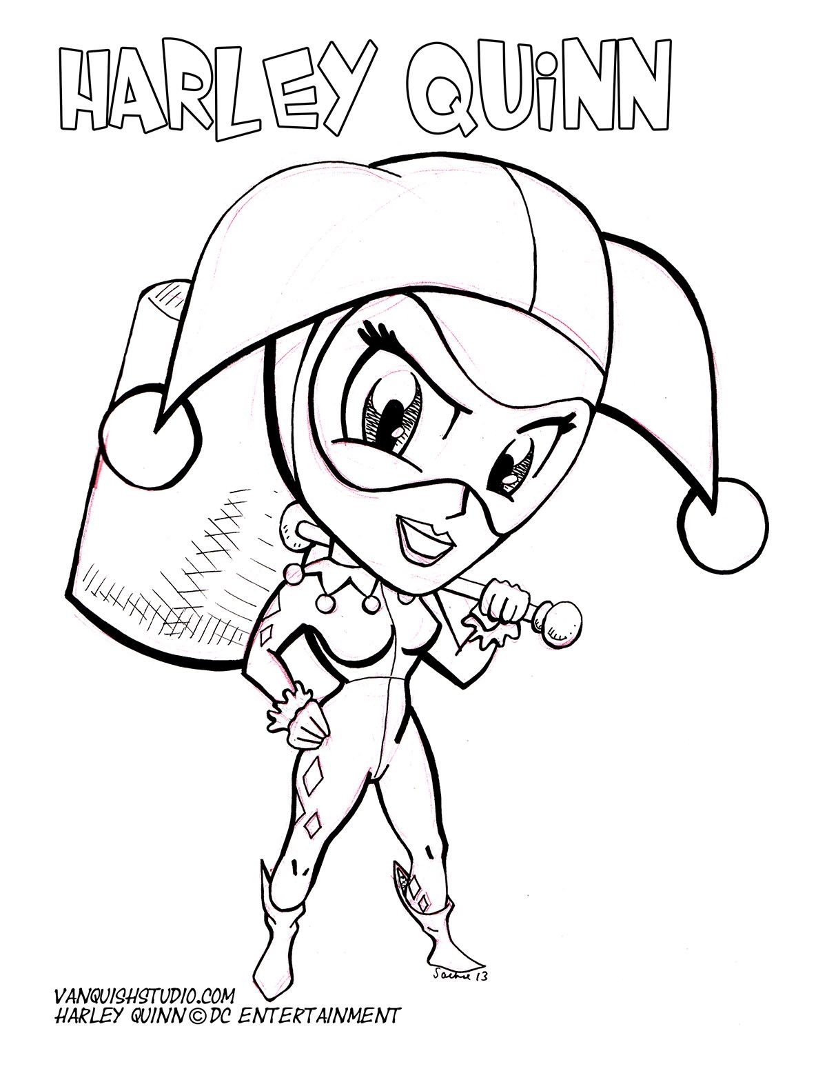 Harley Quinn Printable Coloring Pages At GetDrawings Free Download