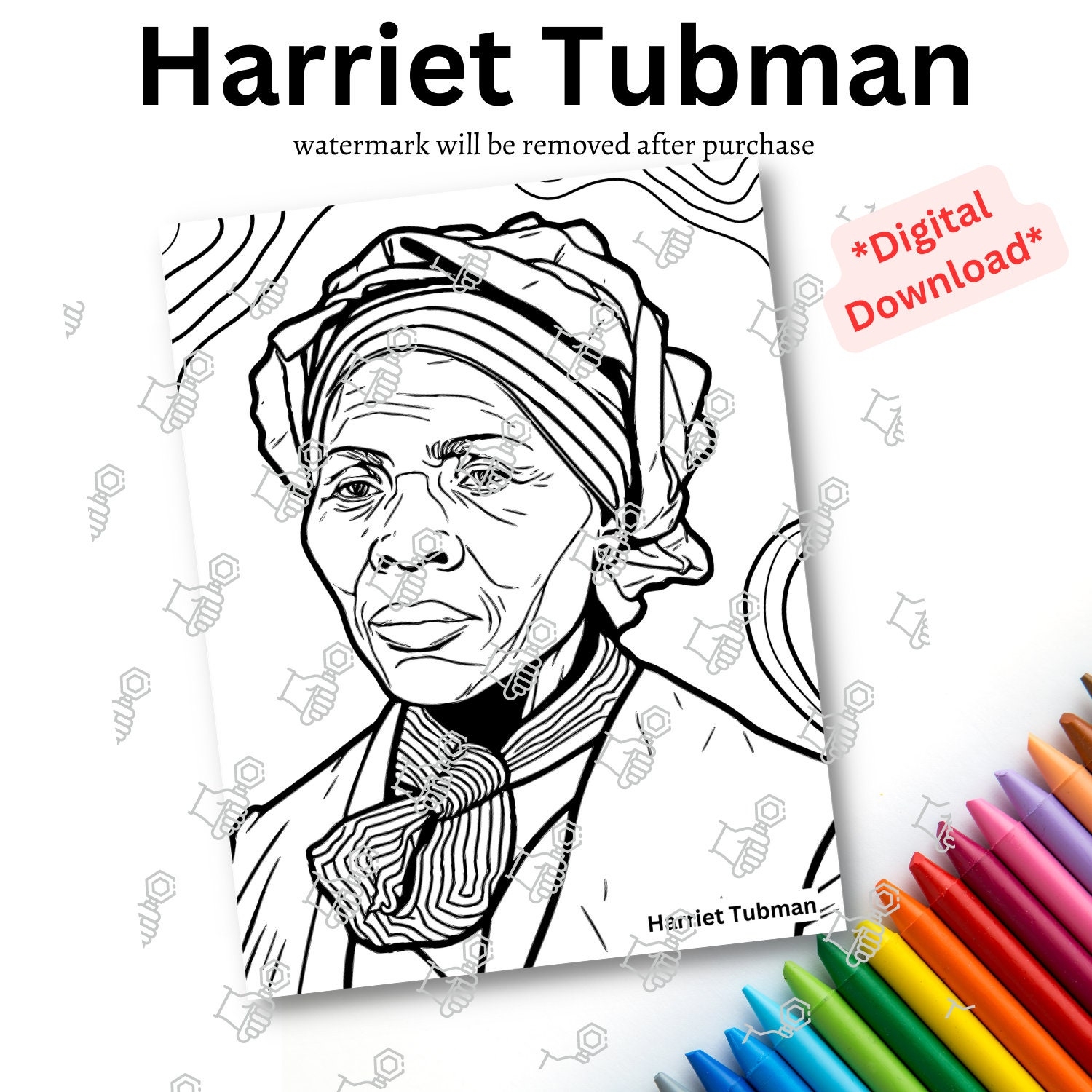 Harriet Tubman Coloring Page Famous African American Women Inspiring Women In History Women S