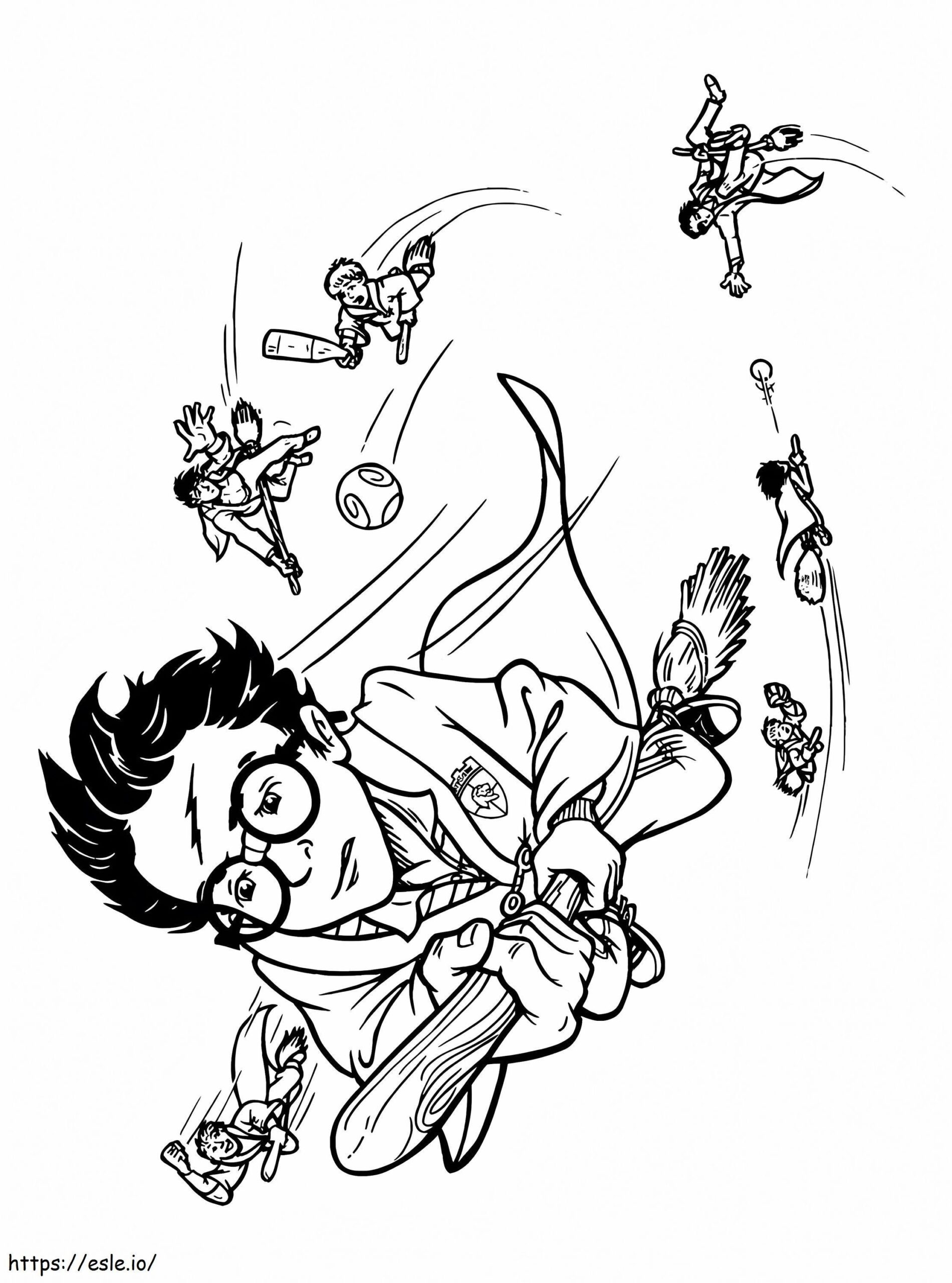 Harry Potter Au Quidditch 760X1024 Coloring Page