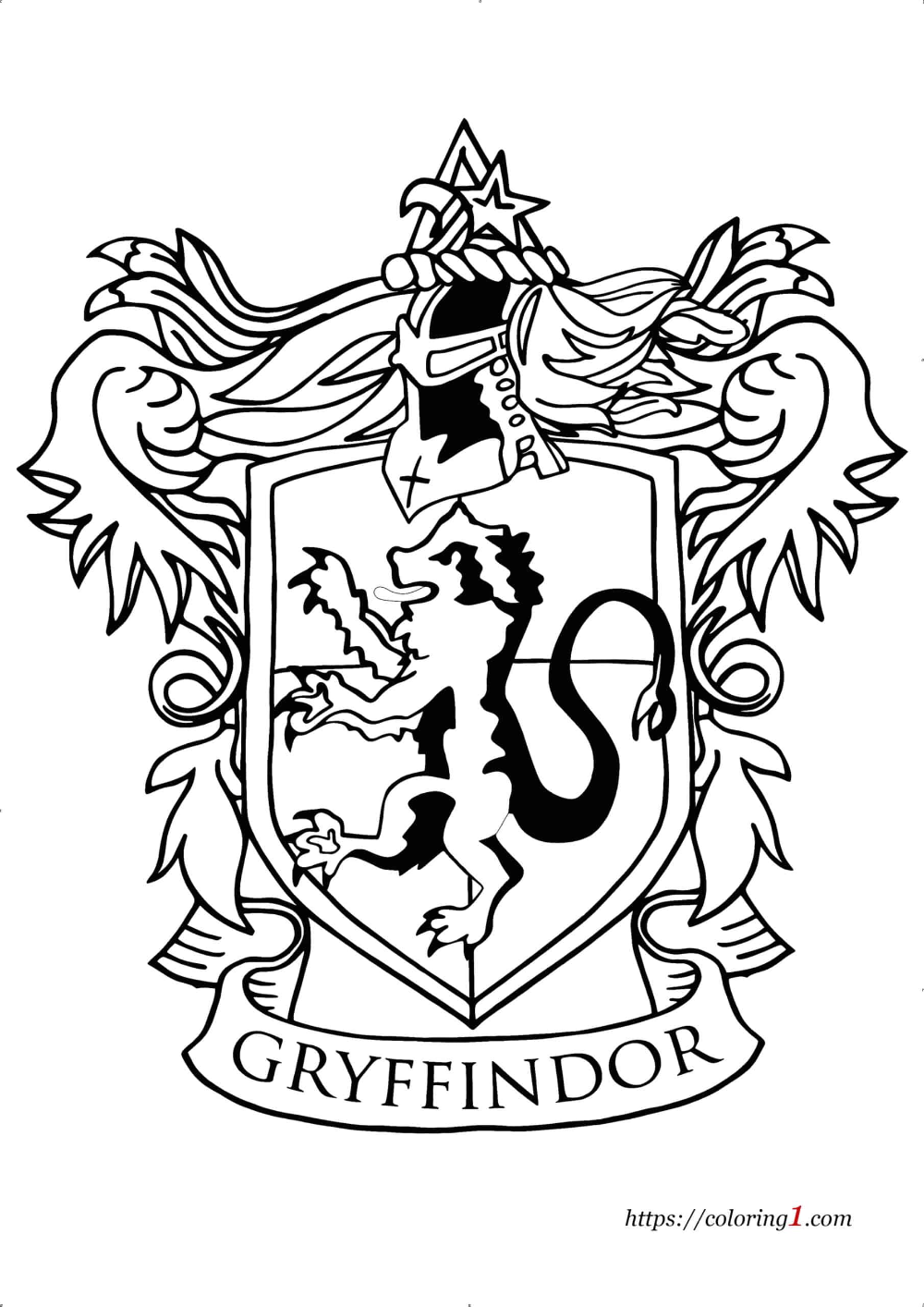 Harry Potter Gryffindor Coloring Pages 2 Free Coloring Sheets 2021 Harry Potter Coloring