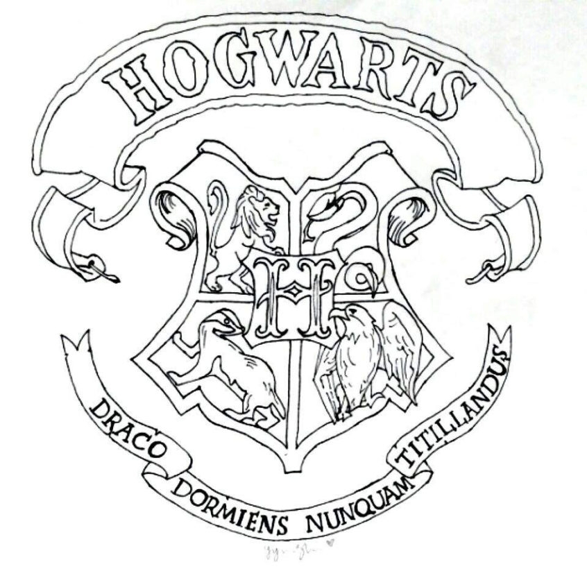 Harry Potter House Crest Coloring Page Sketch Coloring Page