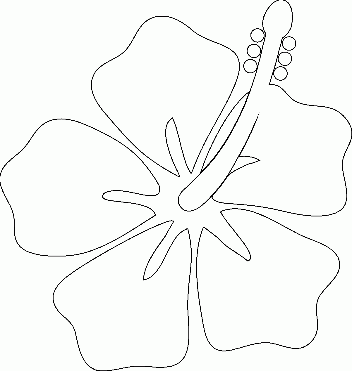 Hawaiian Flower Coloring Pages