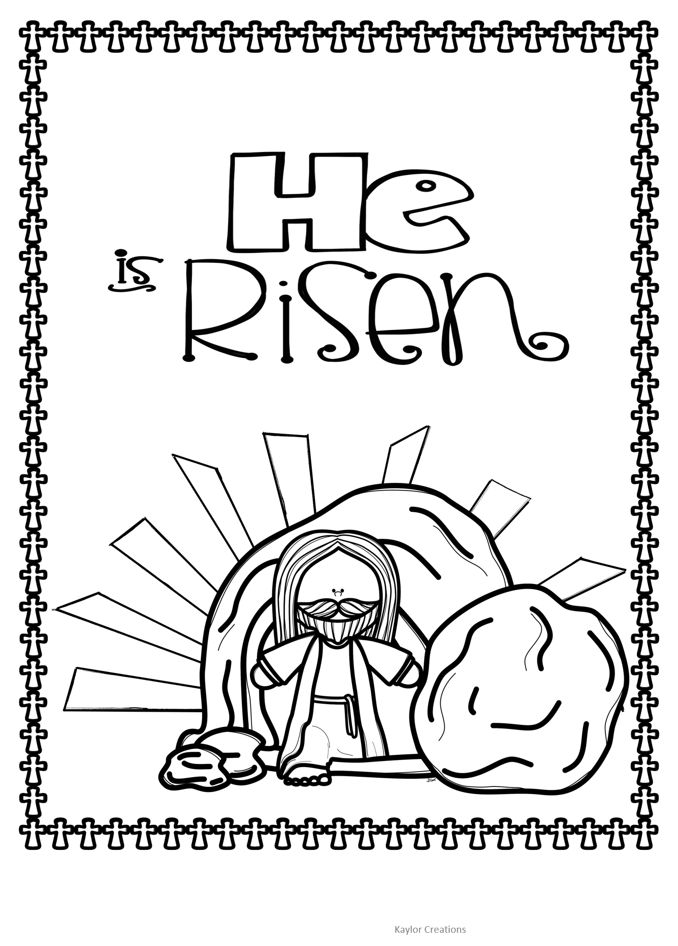 He Is Risen Coloring Pages