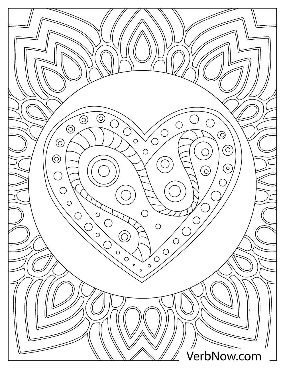 Heart Coloring Book Pages