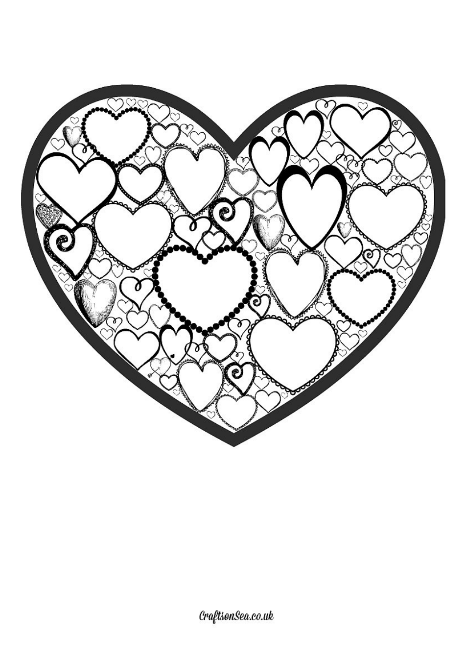 Heart Of Hearts Coloring Page Download Printable PDF Templateroller