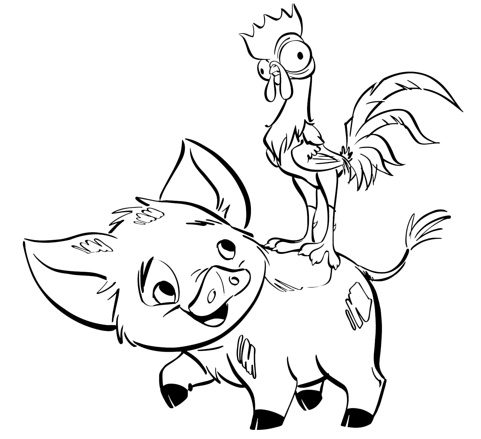 Hei Hei Coloring Page