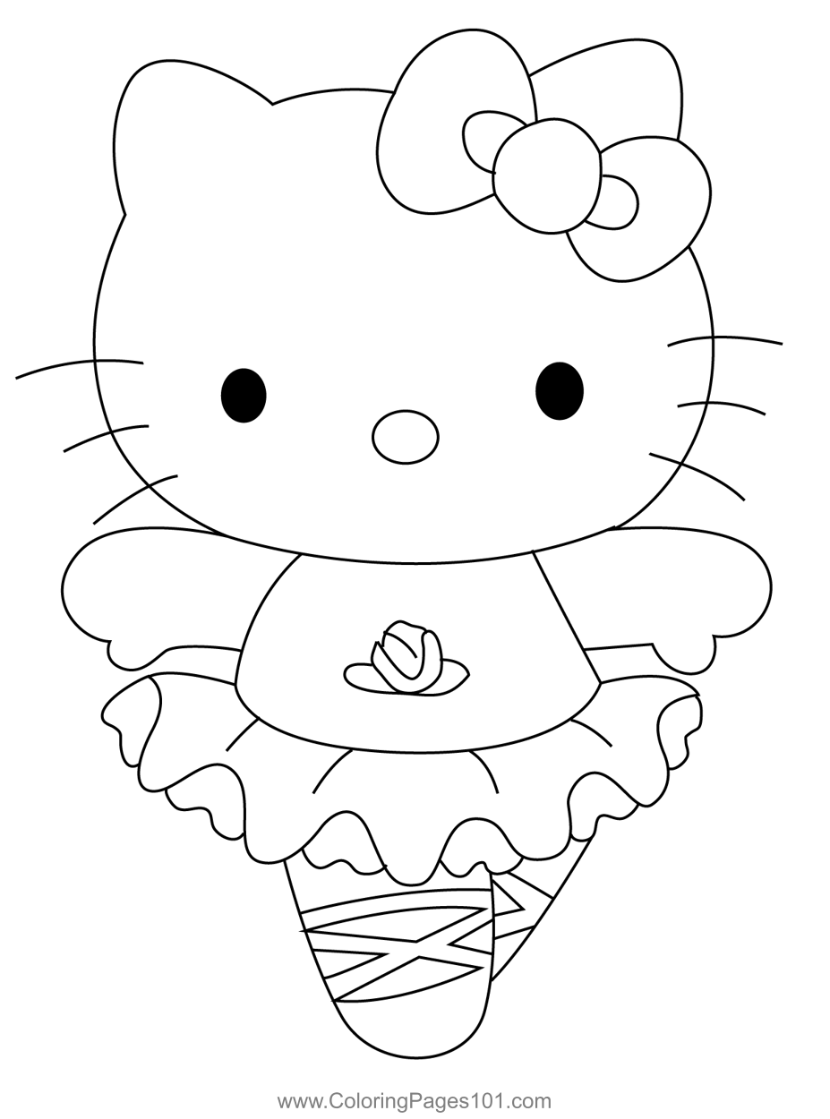 Hello Kitty Coloring Page For Kids Free Hello Kitty Printable Coloring Pages Online For Kids