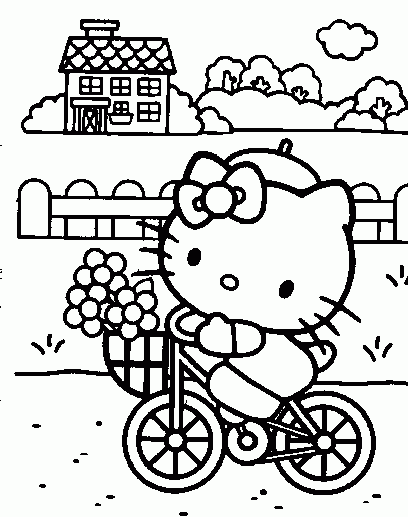 Hello Kitty Coloring Pages
