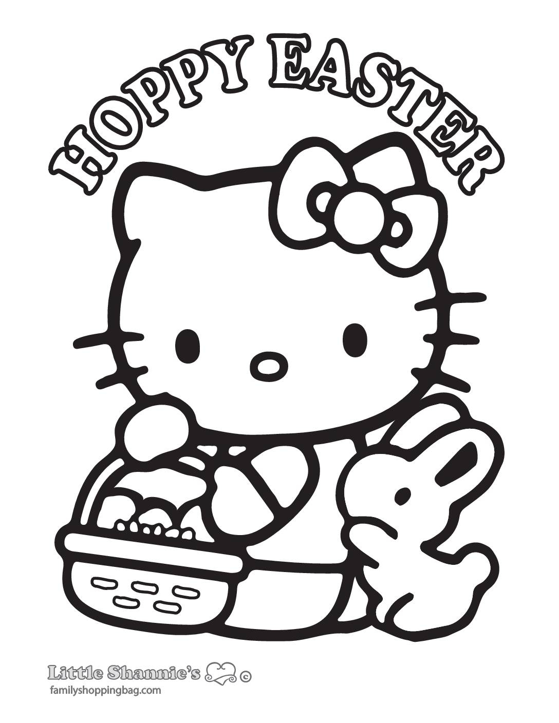 Hello Kitty Easter Pictures To Color