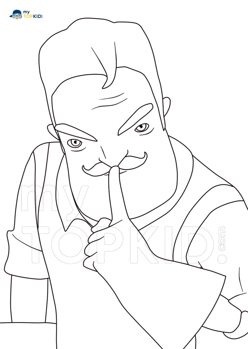 Hello Neighbor Coloring Pages