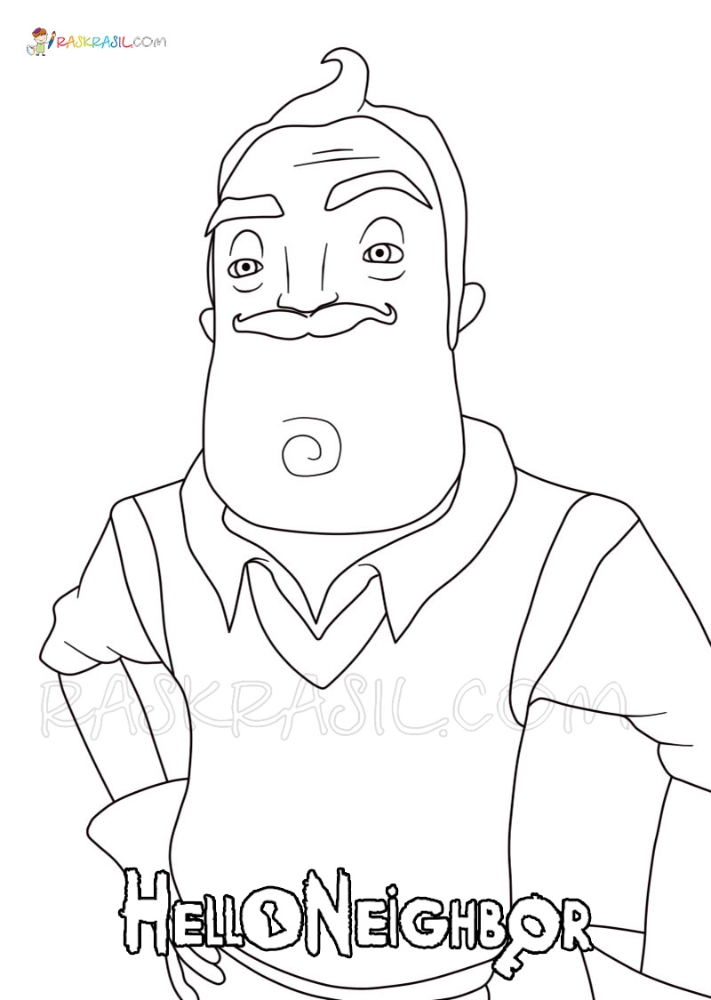 Hello Neighbor Coloring Pages Player