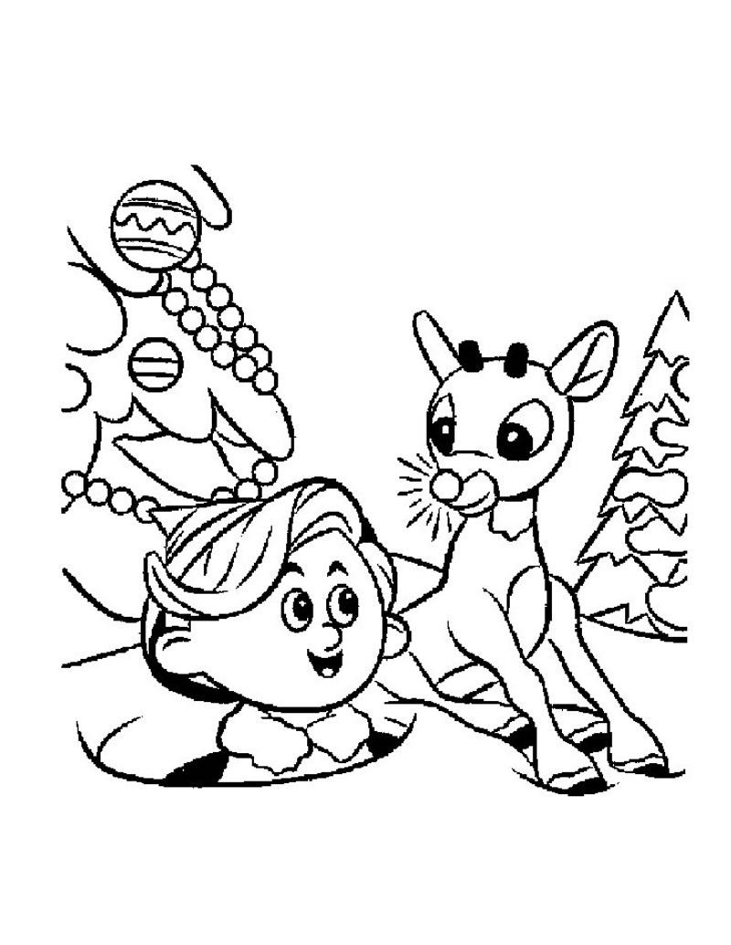 Hermey And Rudolph Coloring Page Rudolph Coloring Pages Coloring Books Coloring Pictures