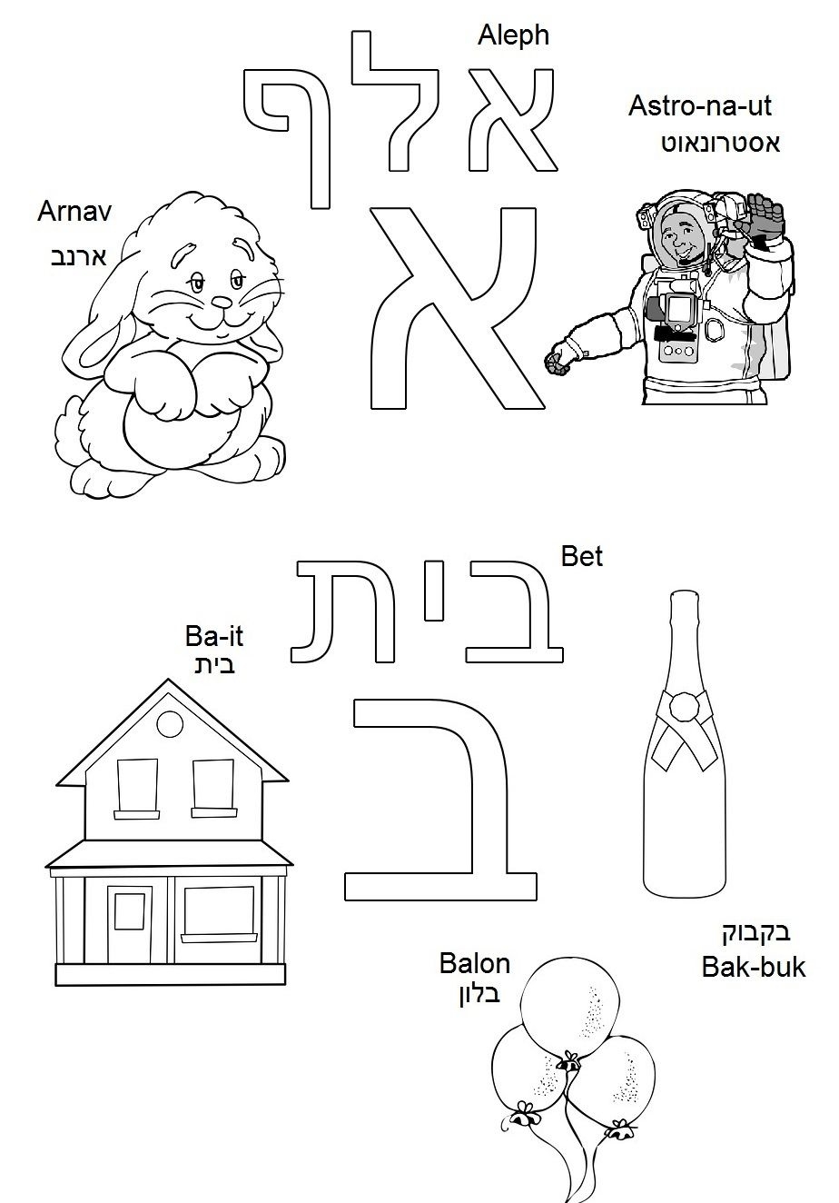 Hey Hebrew Letter Coloring Page Coloring Pages