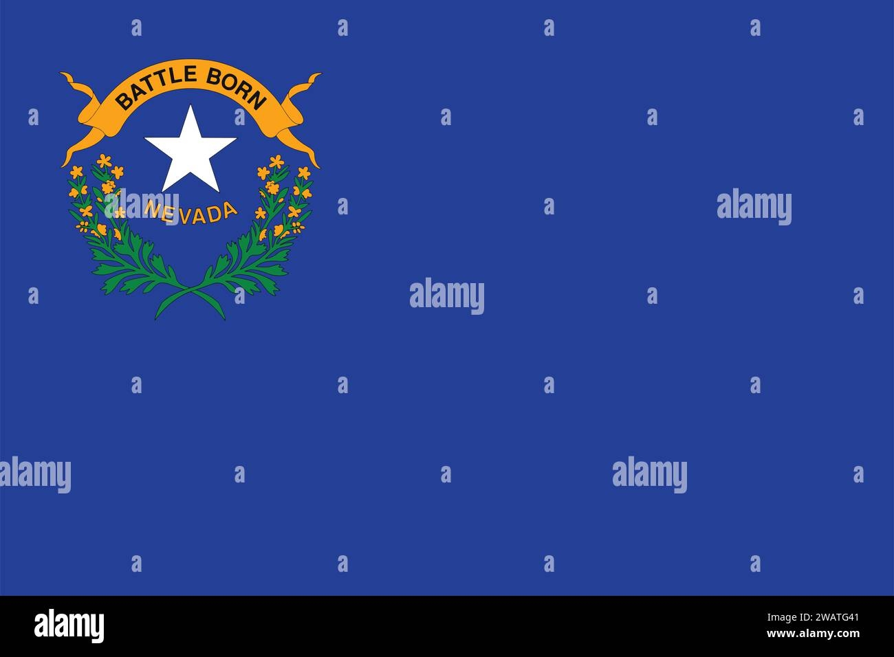 Nevada State Flag Coloring Page