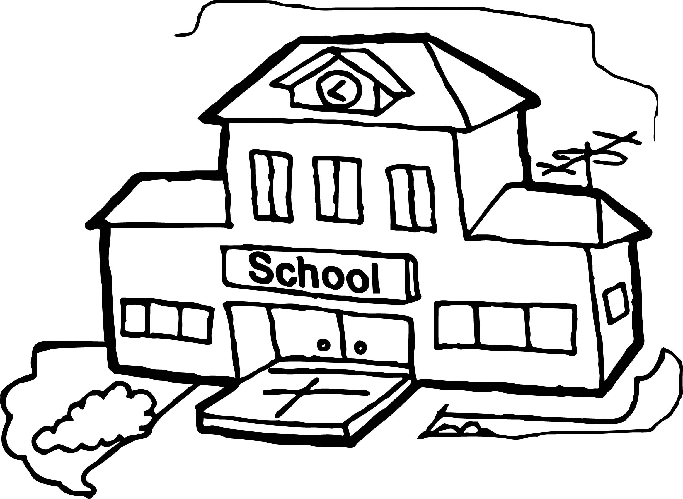 School House Coloring Page